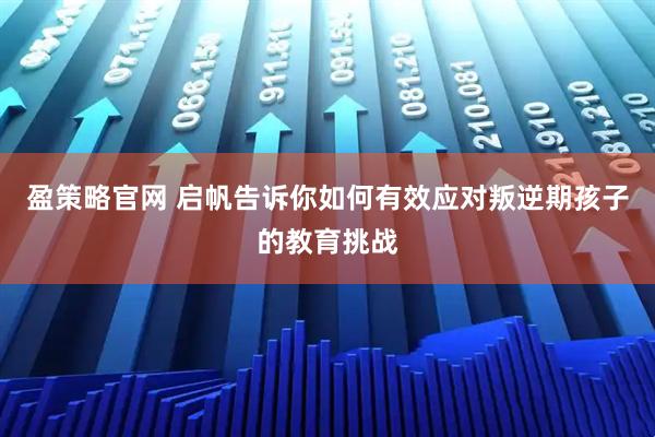盈策略官网 启帆告诉你如何有效应对叛逆期孩子的教育挑战