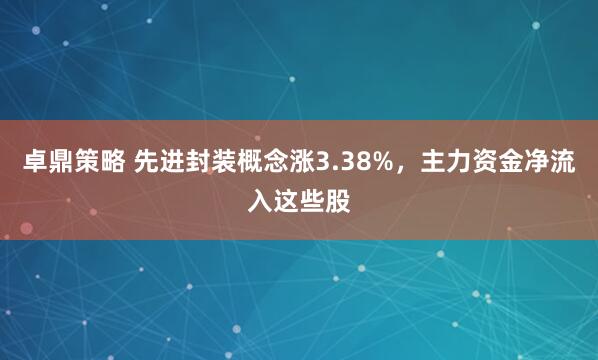 卓鼎策略 先进封装概念涨3.38%，主力资金净流入这些股